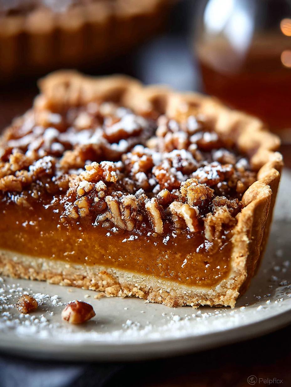 Irresistible Praline Pumpkin Pie Recipe for Fall - Praline Pumpkin Pie - main visual representation