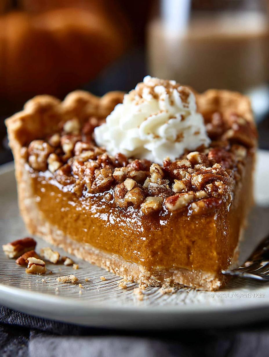 Irresistible Praline Pumpkin Pie Recipe for Fall - Praline Pumpkin Pie - additional detail