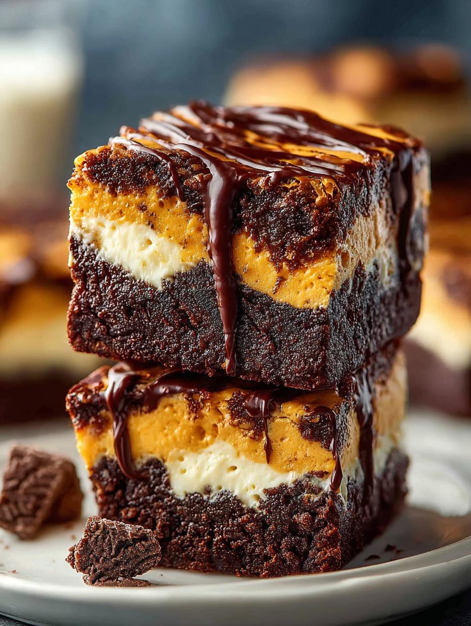 Pumpkin Cheesecake Brownies