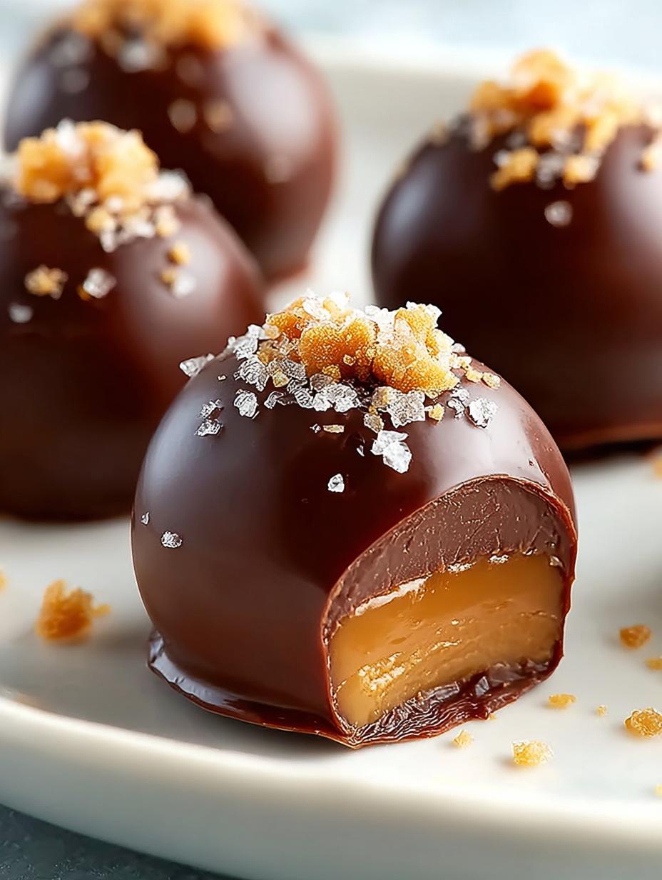 Salted Caramel Fudge Truffles