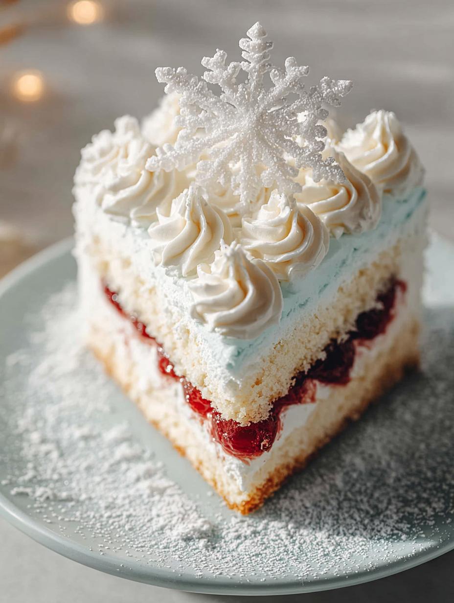 Delightful Snowflake Cake for Festive Celebrations - Snowflake Cake - main visual representation