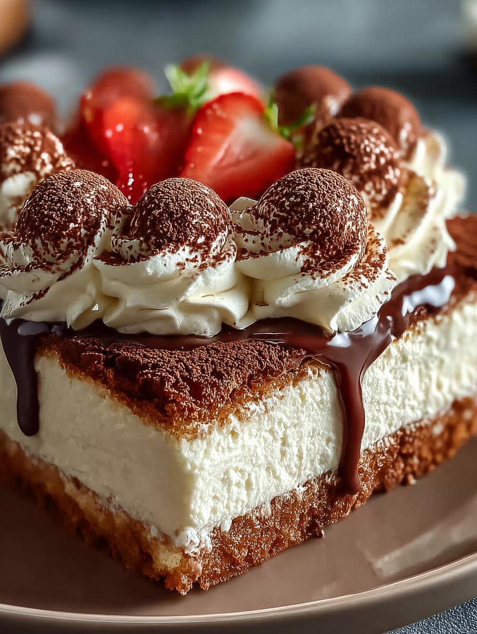 Tiramisu Leches Cake