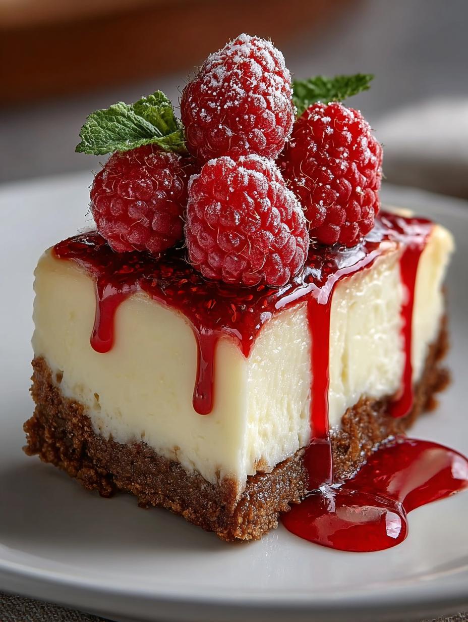 White Chocolate Raspberry Cheesecake
