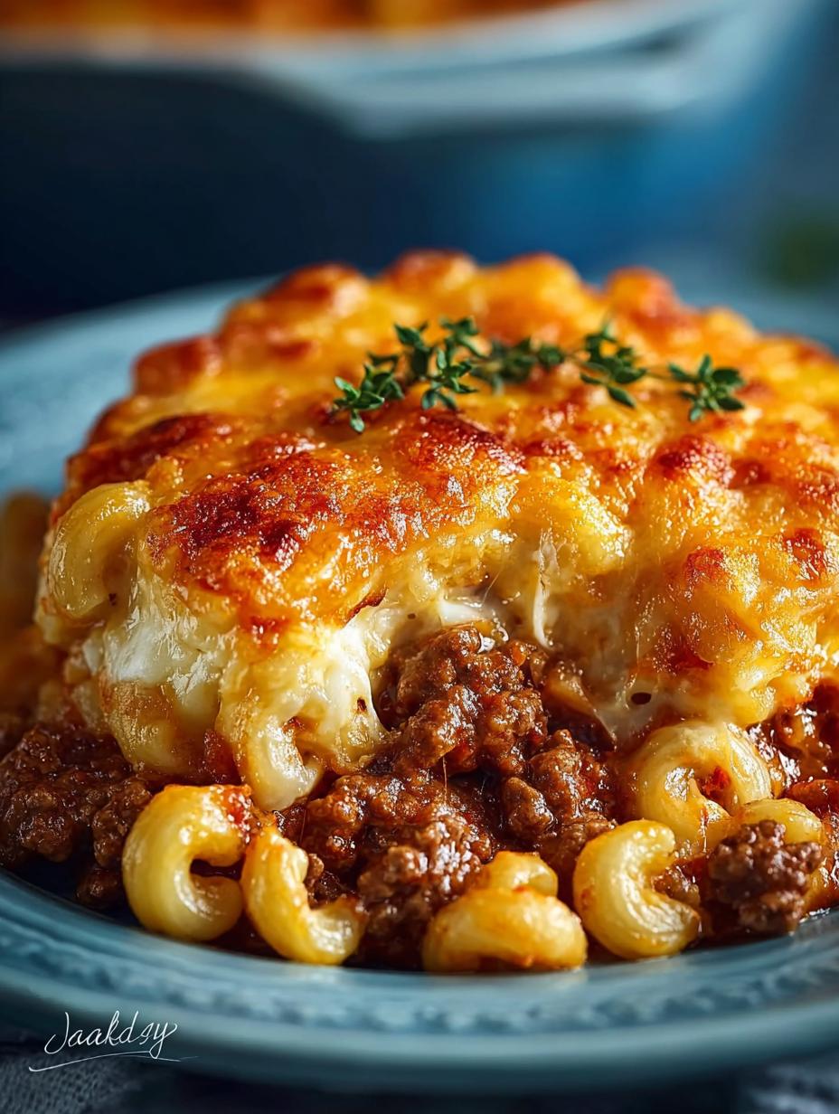 Cheesy Beef Macaroni Casserole: 7 Comforting Layers - Cheesy Beef Macaroni Casserole - main visual representation