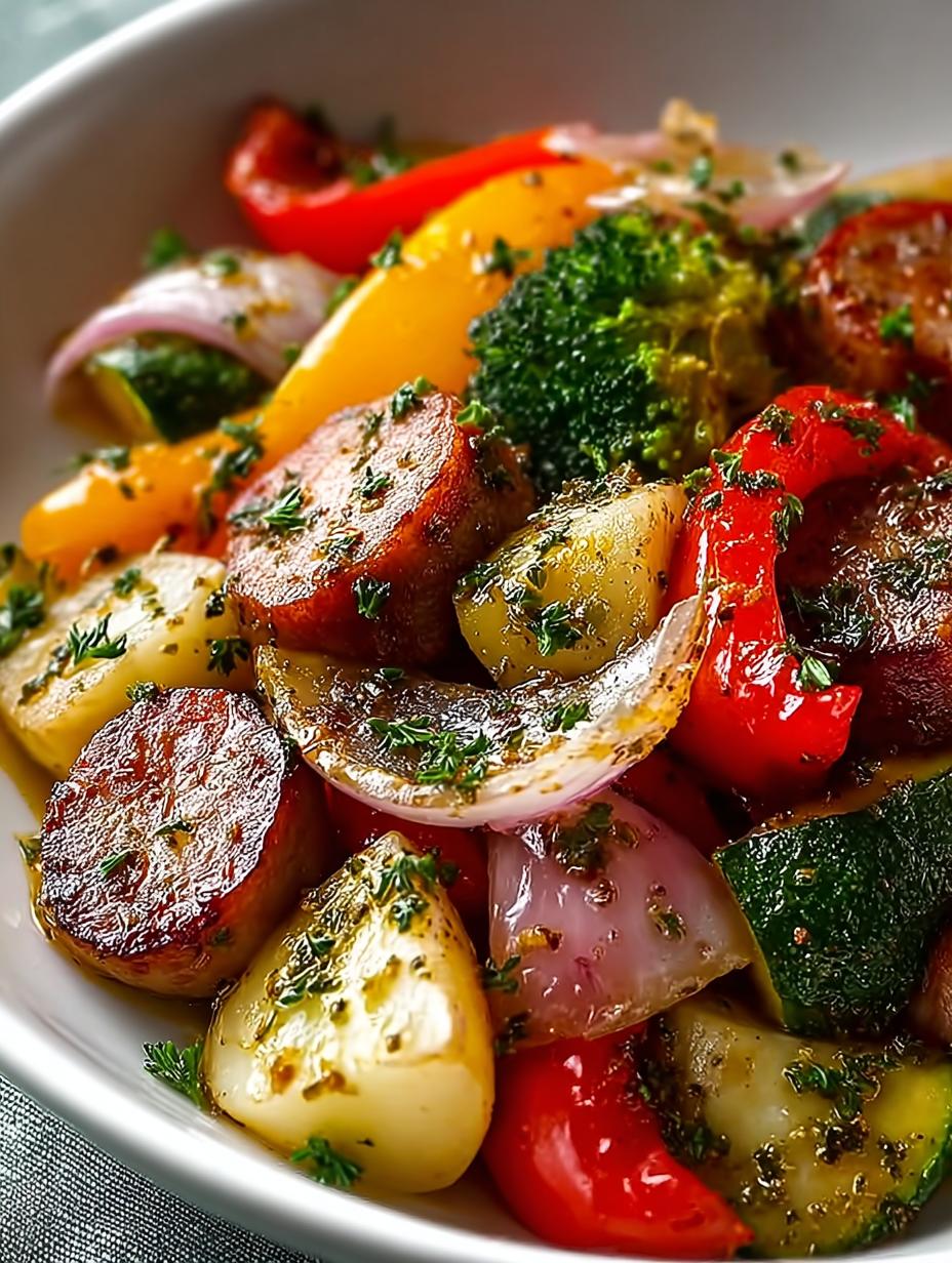 Easy Chicken Sausage Veggies Sheet Pan Dinner - Chicken Sausage Veggies Sheet - main visual representation