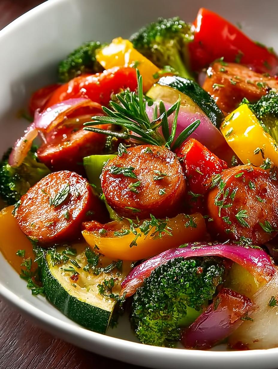 Easy Chicken Sausage Veggies Sheet Pan Dinner - Chicken Sausage Veggies Sheet - additional detail
