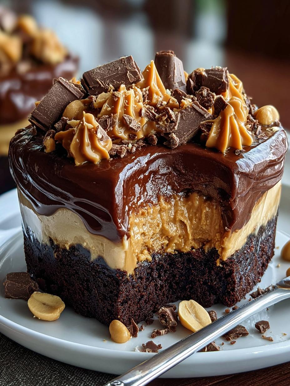 Chocolate Peanut Butter Poke