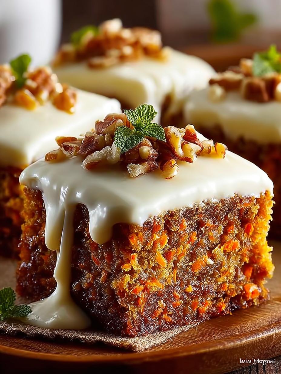Decadent Carrot Cake Bars: 10 Irresistible Slices - Decadent Carrot Cake Bars - additional detail