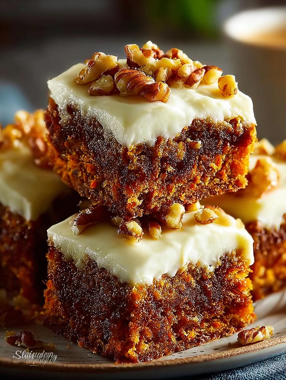 Decadent Carrot Cake Bars