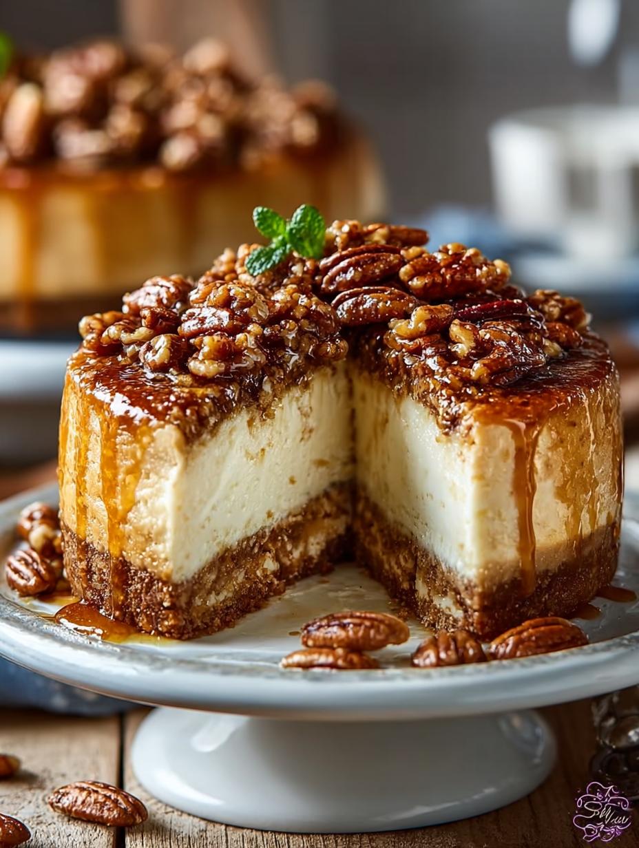 Decadent Pecan Pie Cheesecake: A Luxurious Delight - Decadent Pecan Pie Cheesecake - main visual representation