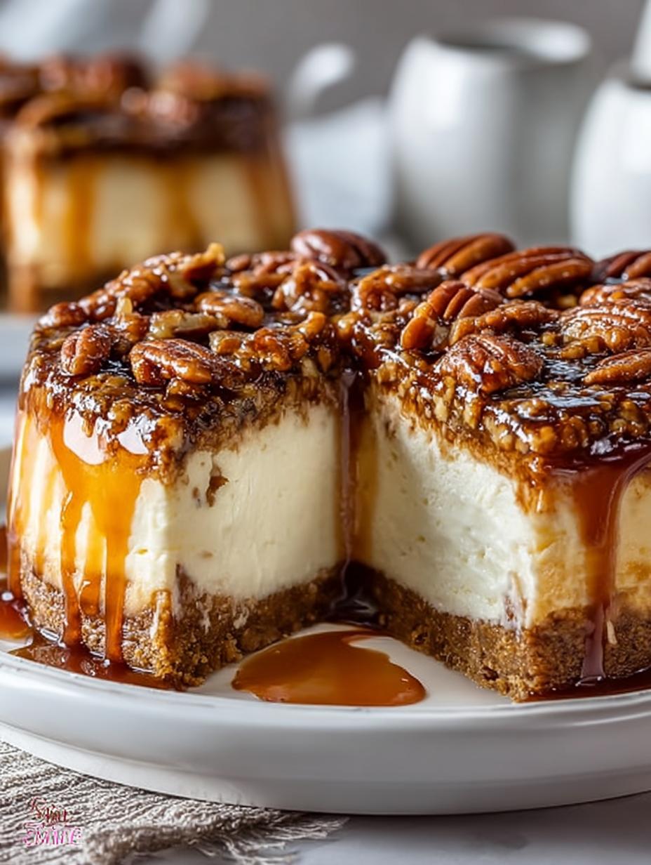 Decadent Pecan Pie Cheesecake: A Luxurious Delight - Decadent Pecan Pie Cheesecake - additional detail
