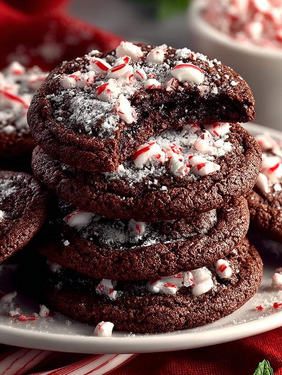 Delicious Double Chocolate Peppermint Cookies Recipe - Double Chocolate Peppermint Cookies - main visual representation
