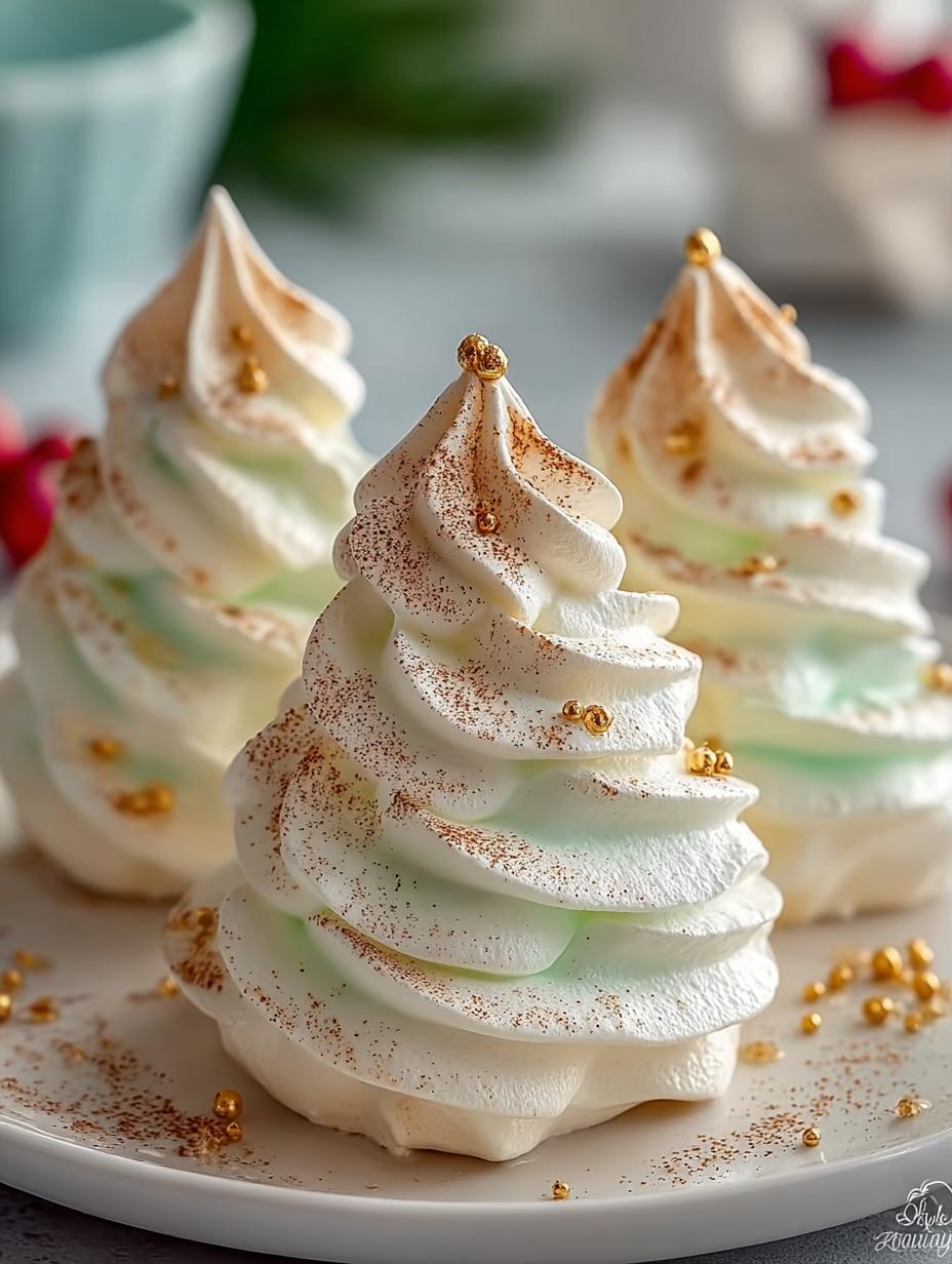 Festive Meringue Christmas Trees: 12 Magical Treats - Festive Meringue Christmas Trees - additional detail