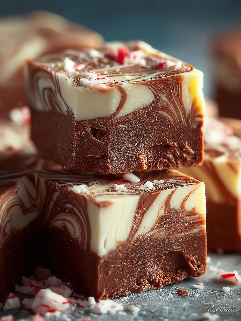 Peppermint Swirl Fudge