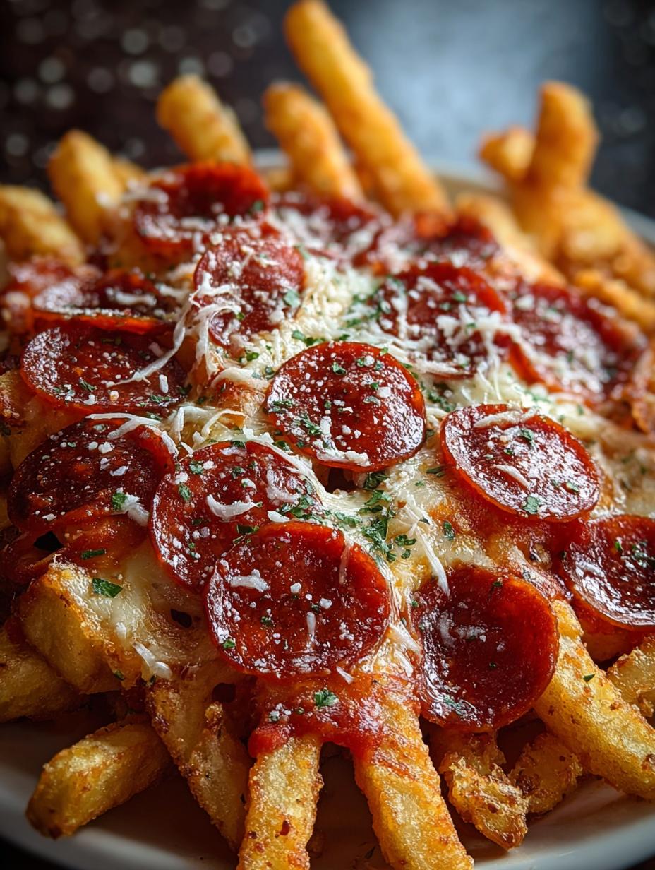 Delicious Pepperoni Pizza Fries Comfort for Everyone - Pepperoni Pizza Fries Comfort - main visual representation