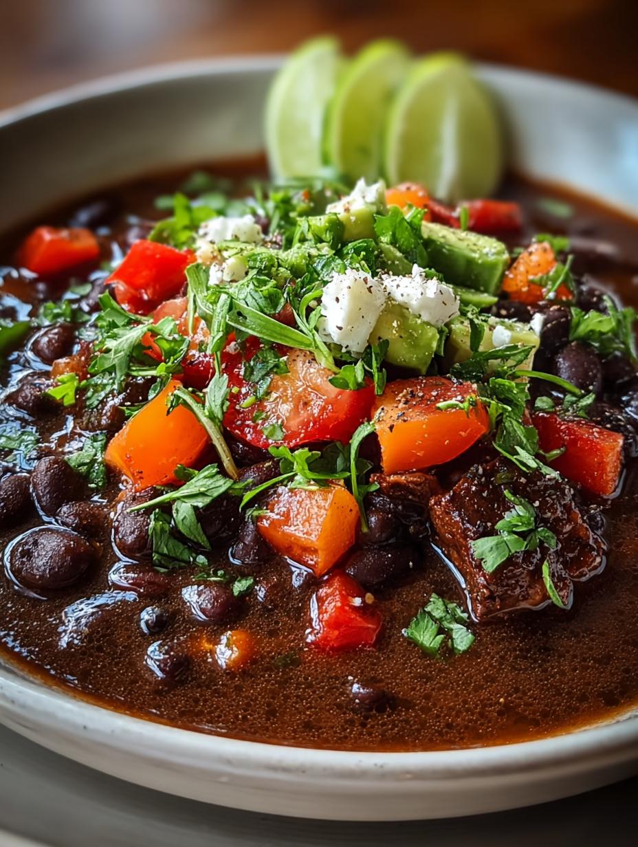 Delicious Slow Cooker Black Bean Soup for Cozy Nights - Slow Cooker Black Bean - main visual representation