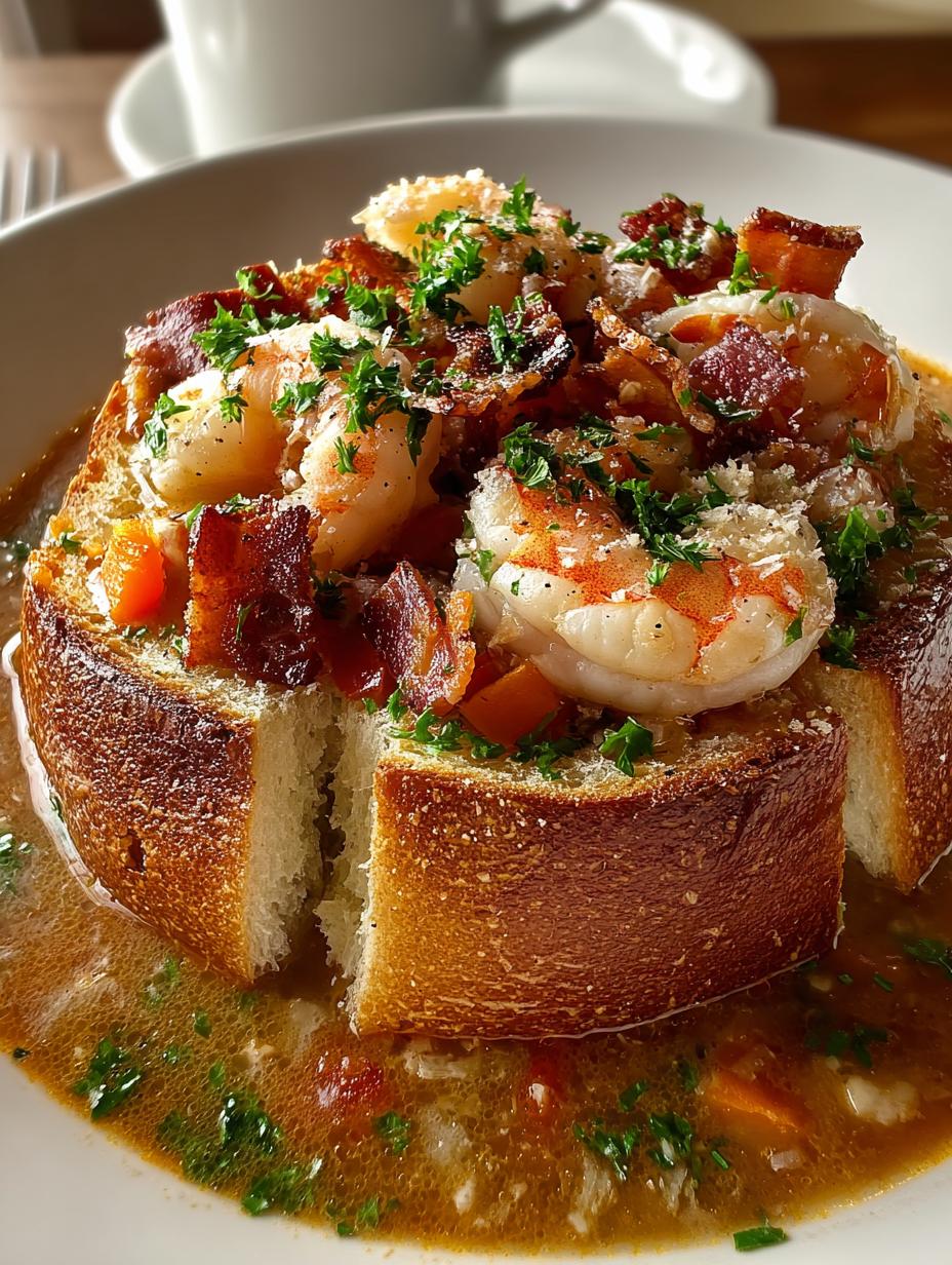 Delicious Stuffed Seafood Soup Bread for Comforting Meals - Stuffed Seafood Soup Bread - main visual representation