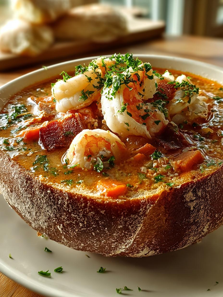 Delicious Stuffed Seafood Soup Bread for Comforting Meals - Stuffed Seafood Soup Bread - additional detail