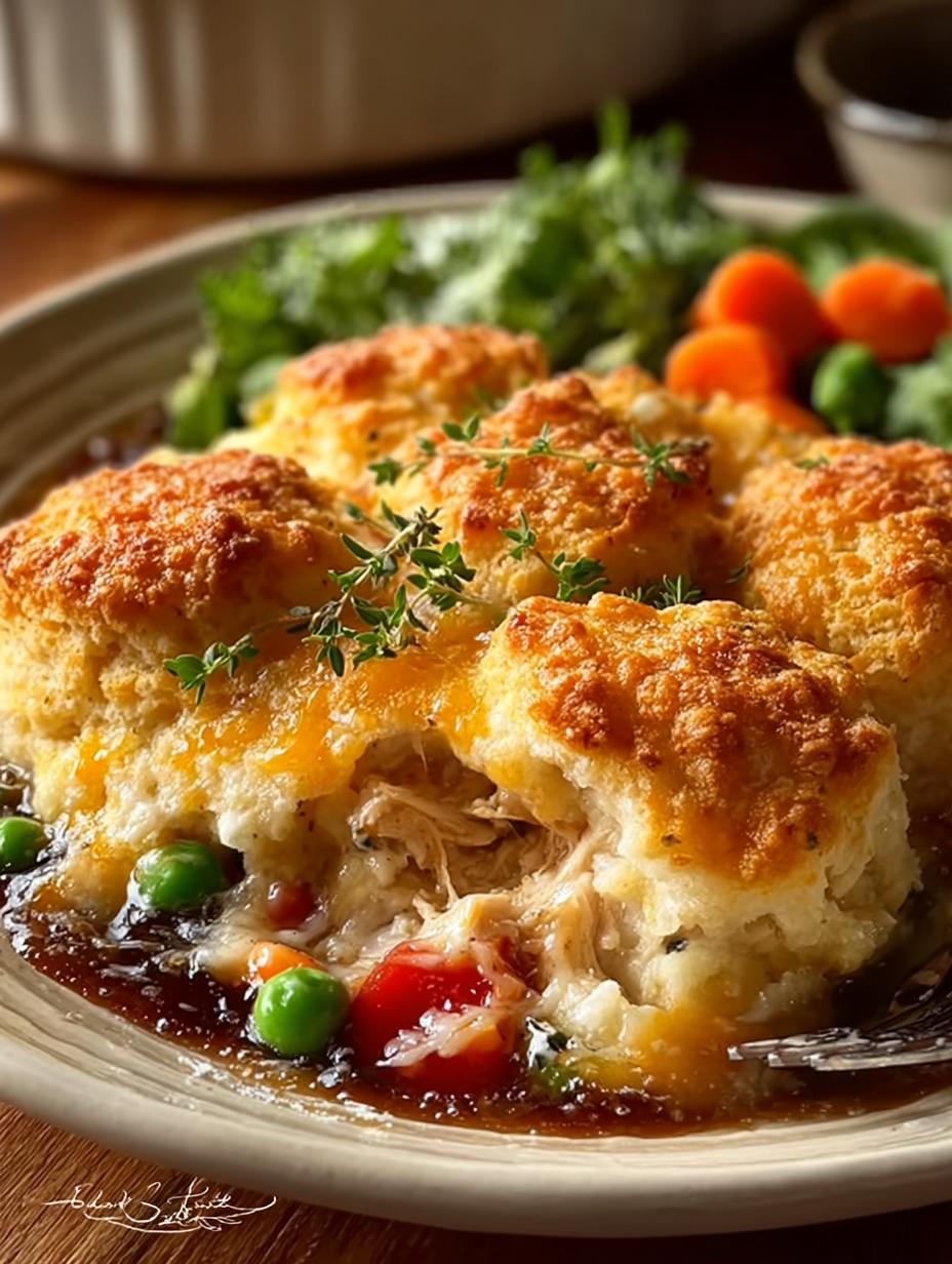 Yummy Chicken Biscuit Cobbler: 6 Comforting Layers 5 Yummy Chicken Biscuit Cobbler: 6 Comforting Layers - Yummy Chicken Biscuit Cobbler - additional detail