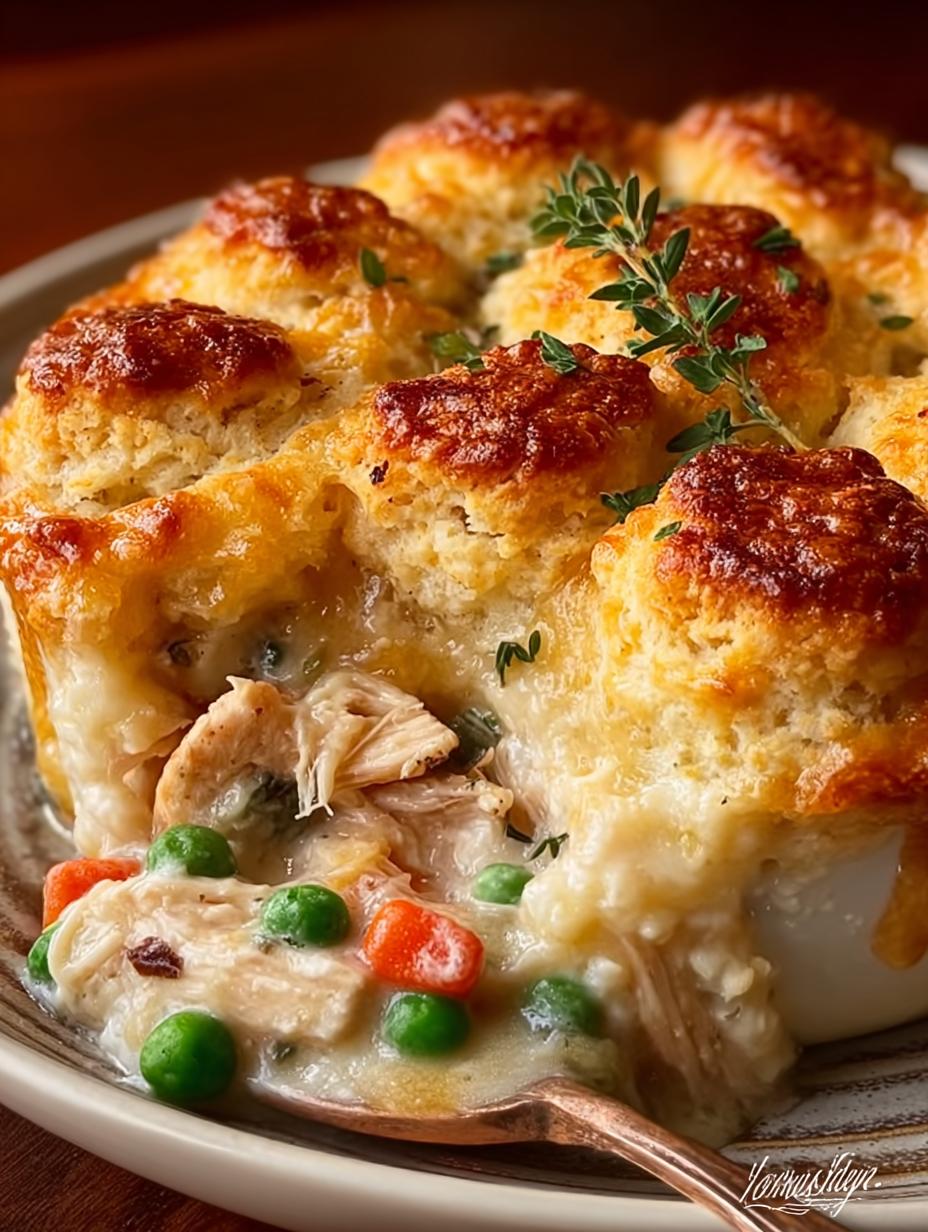 Yummy Chicken Biscuit Cobbler