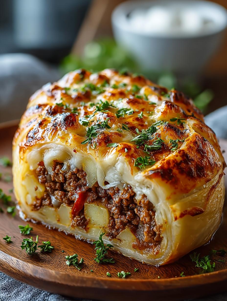 Cheesy Beef Potato Stuffed Roll for Comforting Flavor - Cheesy Beef Potato Stuffed - additional detail