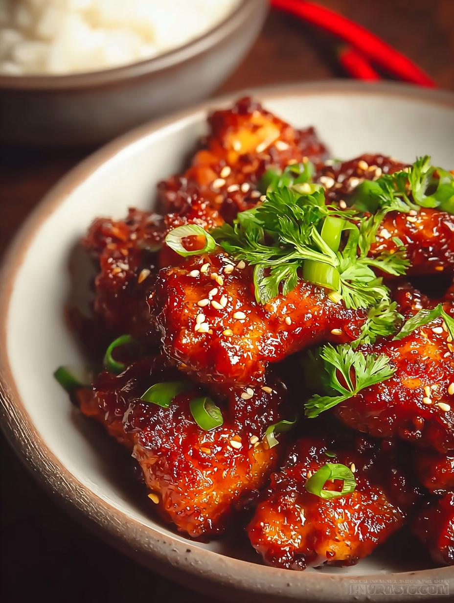 Delicious Chinese Chicken served with fresh vegetables