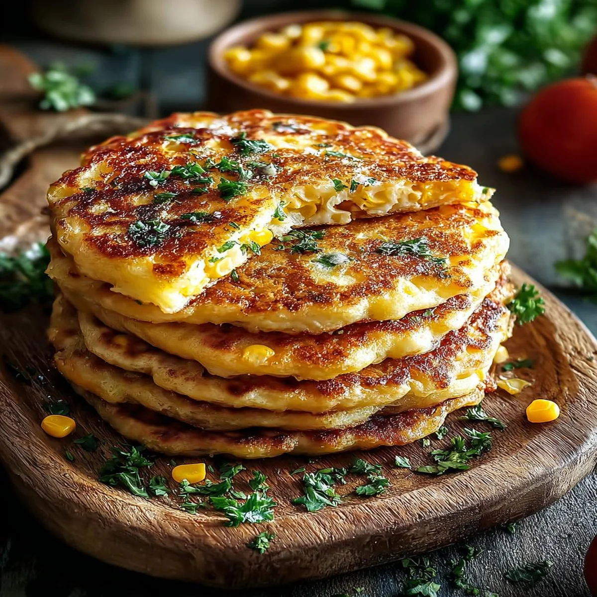 Close-up showing texture, garnish, and plating details