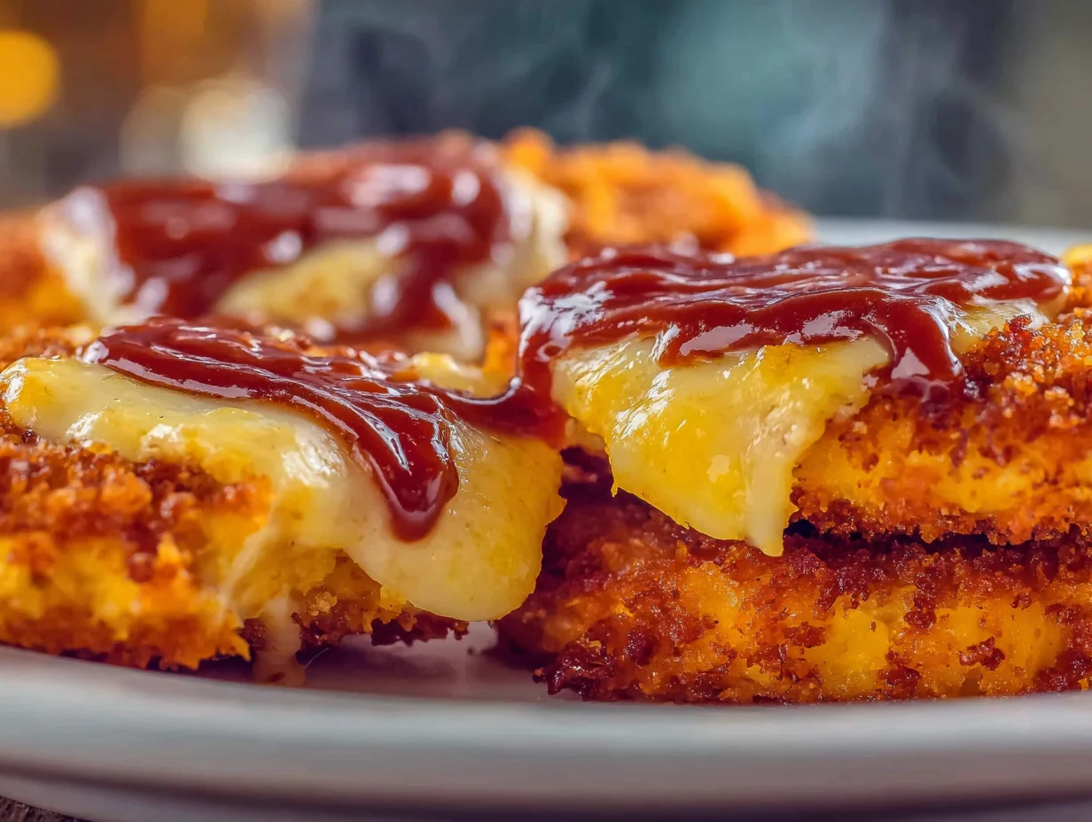 Close-up showing texture, garnish, and plating details