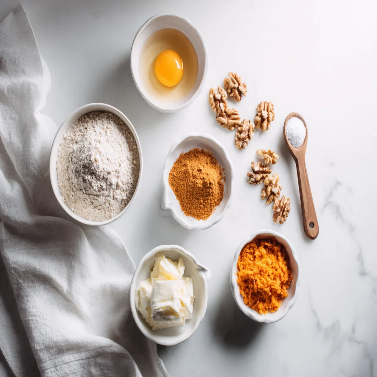 Keto Carrot Cake For Two: A Delightful Treat 8 All ingredients measured and laid out on a cutting board